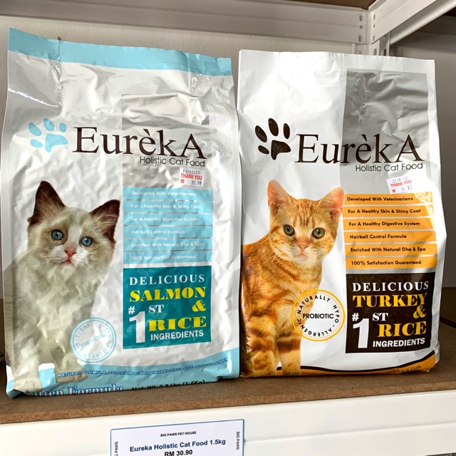 Eureka Holistic Cat Food 1.5kg Turkey & Rice Salmon & Rice Adult Cats Formula 1.5kg Shopee