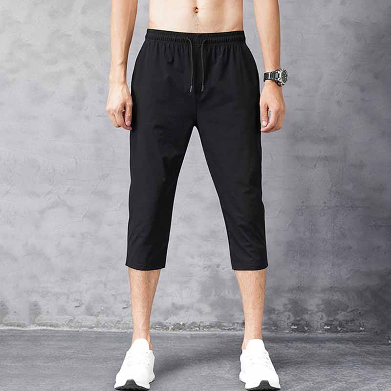 PNT12 PandaShop Ready Stock Casual Sport Running Pants Short Pants Fitness Breathable Plus Size Men