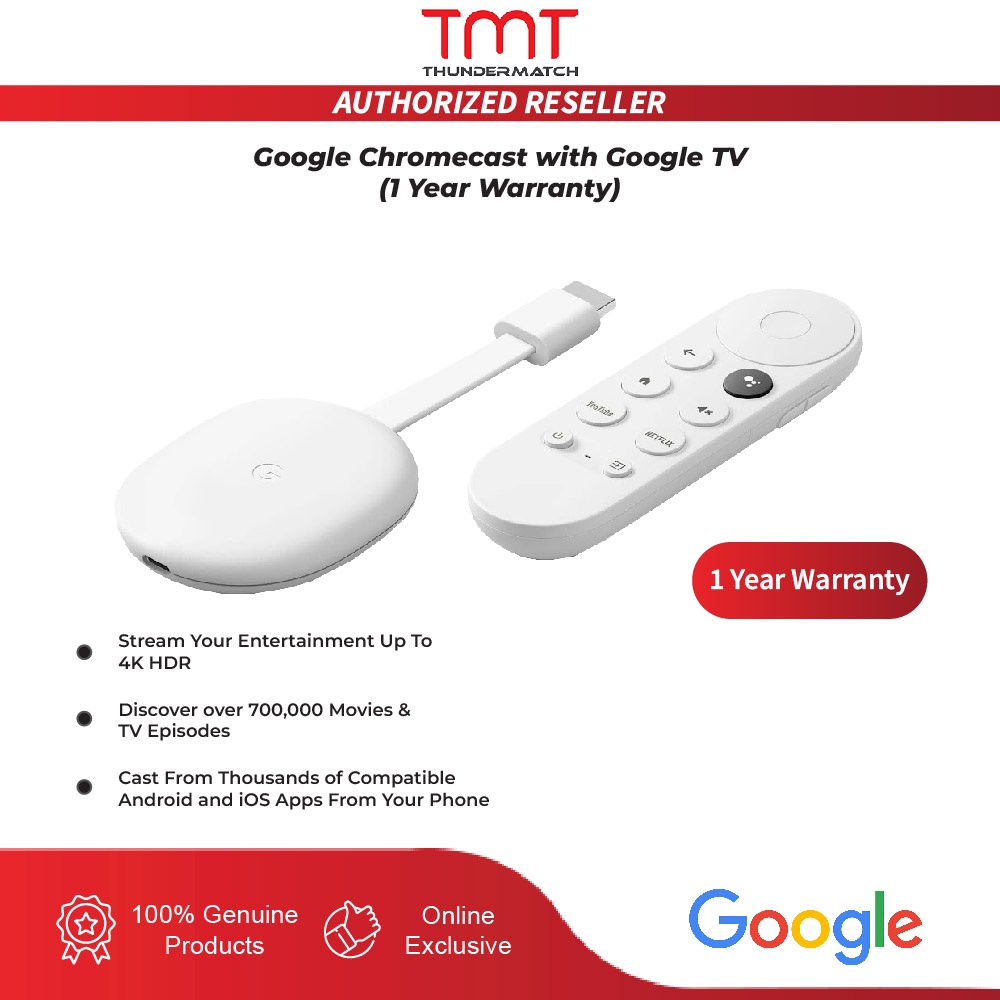 Google Chromecast with Google TV (1 Year Warranty) Shopee Malaysia