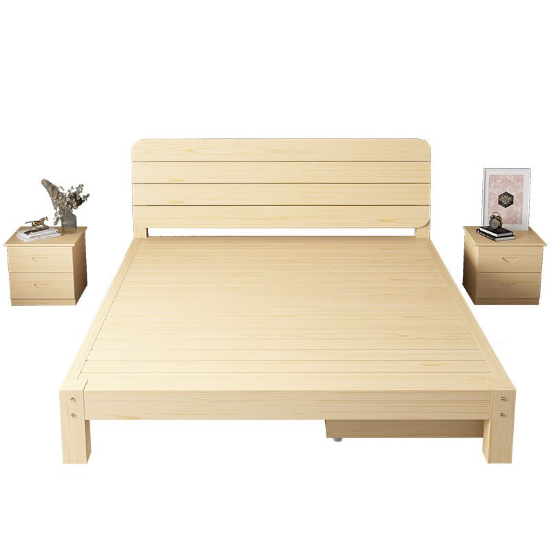 New Pinewood Bed Frame Queen Size Bedframe Parcel Solid Wood 1 8 M Pine Double 1 5m Single 1 2m Simple Tatami Shopee Malaysia