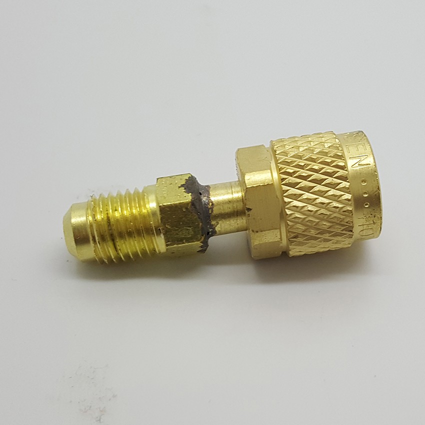 1pc R410a R22 Adapter Refrigerant Gas /Vacuum Pump 5/16" SAE Female x 1