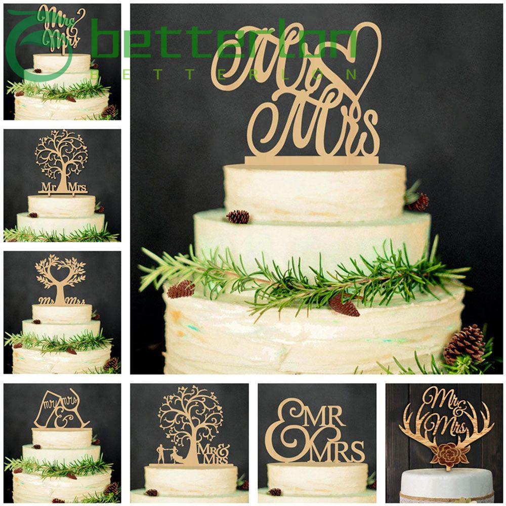 rustic vintage wedding cake toppers