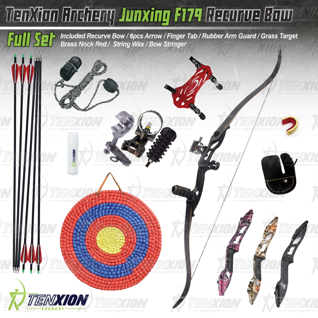 TenXion Archery JunXing F179 Recurve Bow Busur Anak Panah