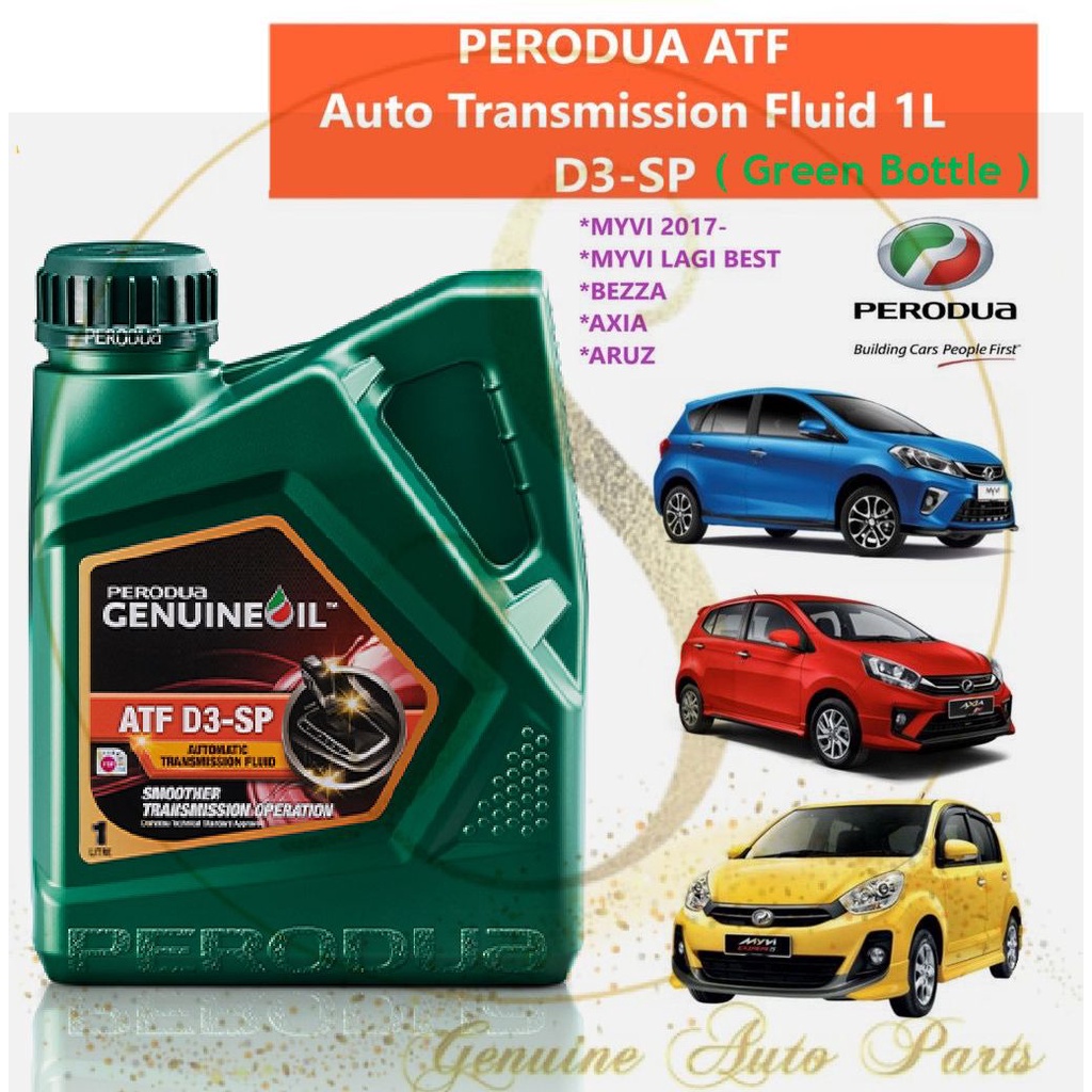 Buy (100 ORIGINAL) New Packaging GREEN BOTTLE Perodua ATF SP3 Auto D3