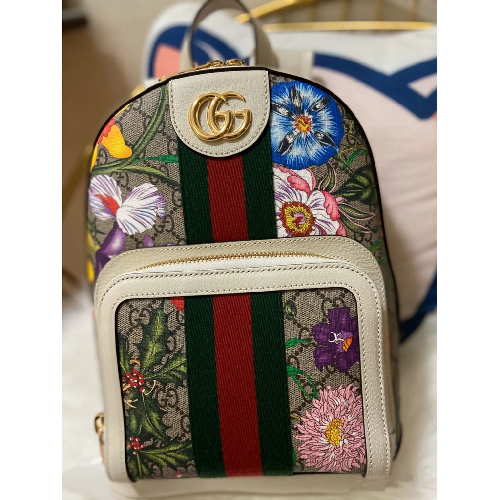 gucci ophidia floral backpack