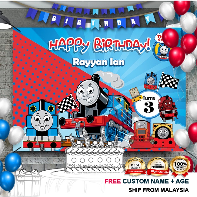 Buy Birthday Banner Birthday Backdrop Hari Jadi Thomas Friends Seetracker Malaysia