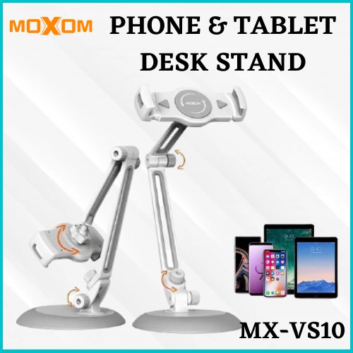 [[ HADIAH PERCUMA Moxom MX-VS10 Universal 360' Desktop Stand Pemegang Telefon Desktop Universal Stand Mount Support Ta