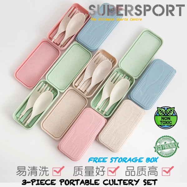 3pcs MINI Portable Cutlery Set Spoon Fork Chopsticks Dinner Travel Camping Tableware Utensil Set Flatware Set Sudu Garpu