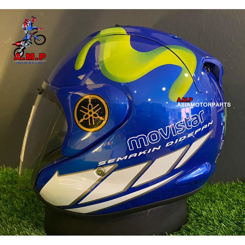 ARAI Yamaha Movistar Blue Open Face Helmet *SIRIM CERTIFIED* Single