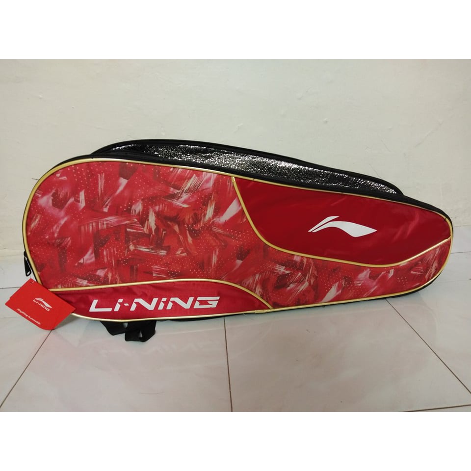 2 Full Compartment ABDN238-2 Red Li Ning Badminton Racquet Thermal Bag 