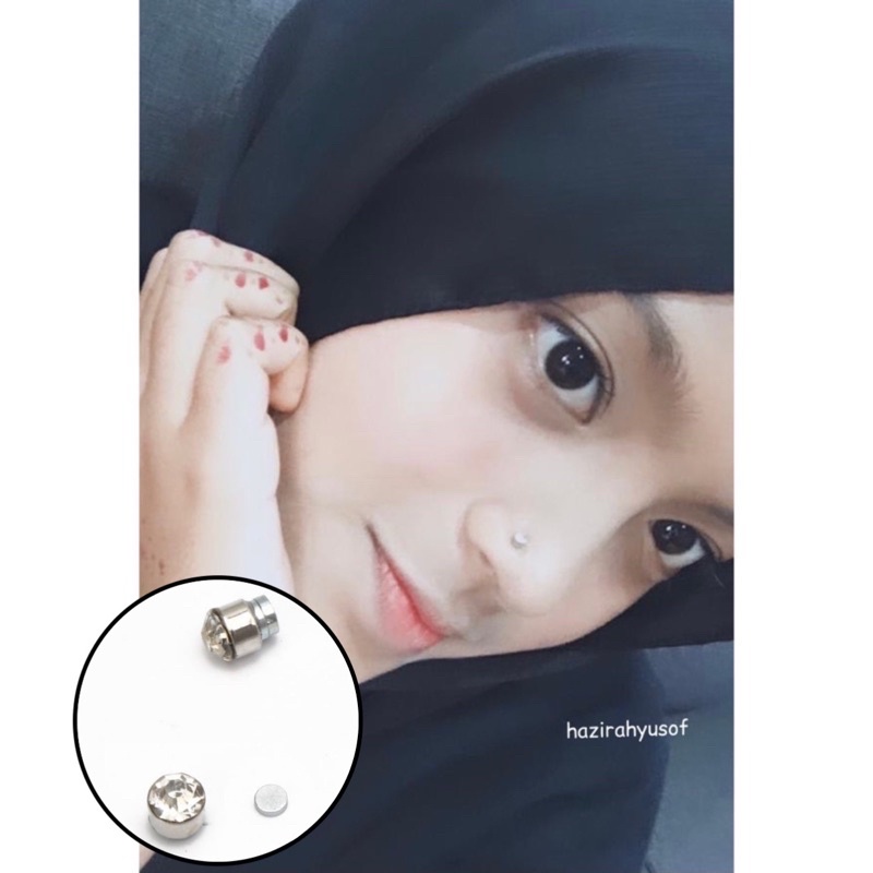 READY STOCK 1PCS MAGNETIC STUD / SUBANG HIDUNG TANPA TINDIK (BACA DESCRIPTION & TGK GAMBAR SEBELUM MEMBUAT PEMBELIAN!