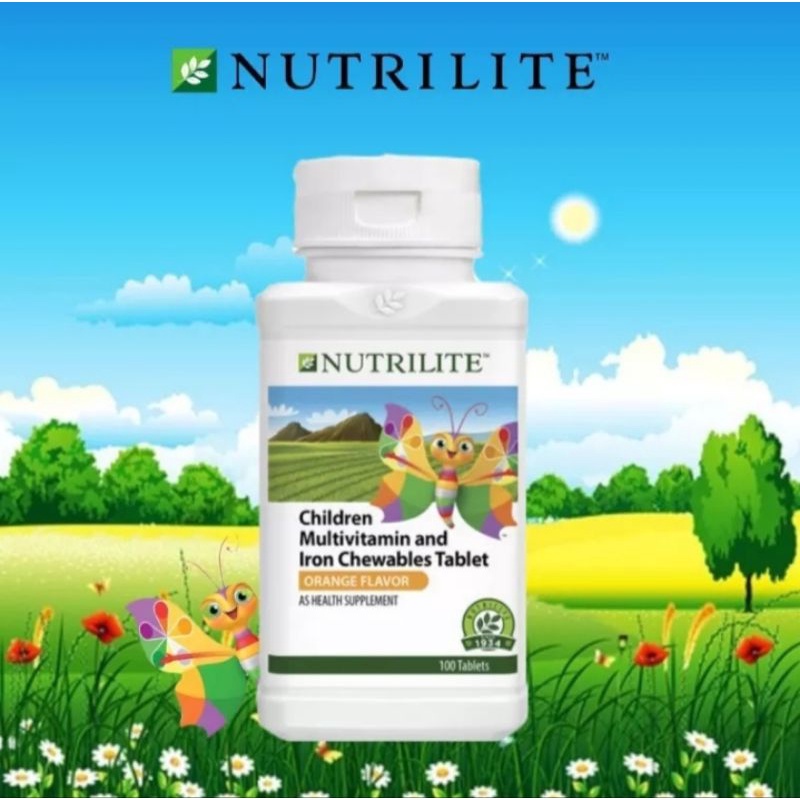 100 ORIGINAL Amway Nutrilite Children Multivitamin & Iron Chewables