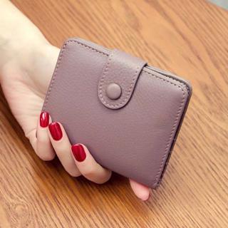 VLCQNHI Womens Small Bi-fold Genuine Leather Wallet Card Case Pocket Purse 