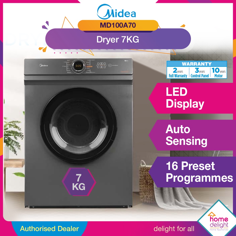 Midea Dryer 7KG [ MD7388 / MD7388 / MA100A70] Khind Dryer 8KG CD819