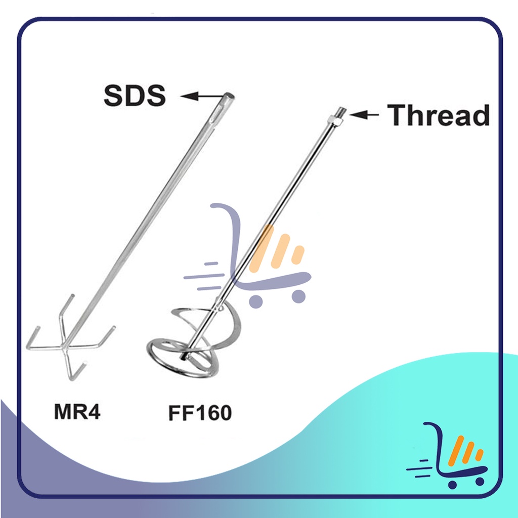 Bossman Paint Mixer Rod FF-160 / MR-4 Stainless Steel Paint Pot Plaster Mixer / Stirrer Mixing Cement Mixer