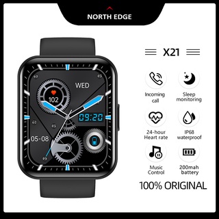 NORTH EDGE X21 Full Touch Screen HR BP Sleep Monitoring Sports Mode Weather Forecast Information Call Reminder Bluetooth