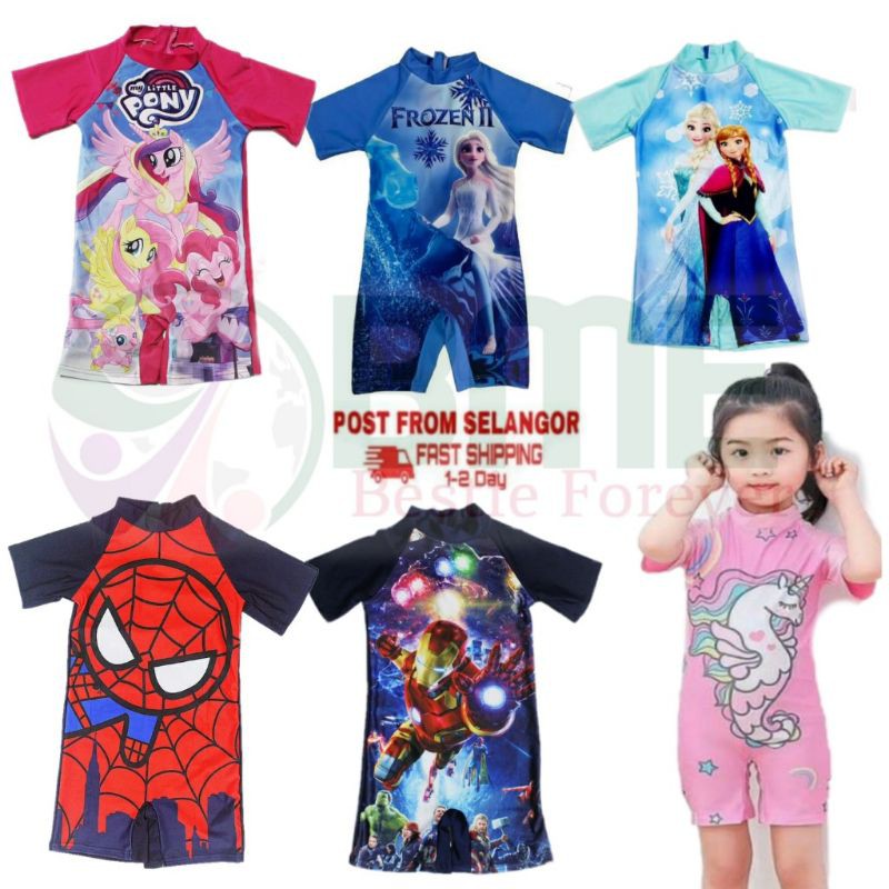 Baju Kolam Renang Kanak Kanak Frozen