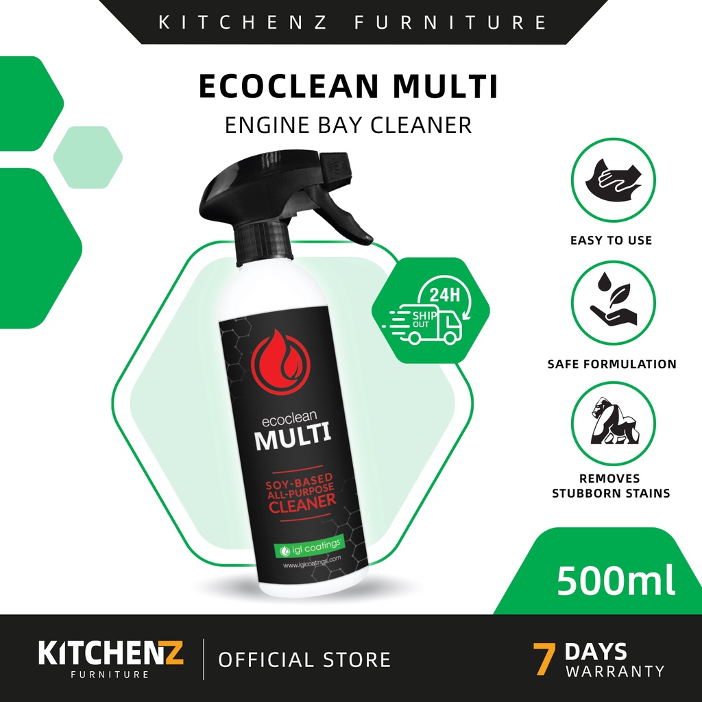 Ecoclean Multi Multipurpose House/Car Cleaner Grease Stain Oil Dirt Remover (100ml/500ml)