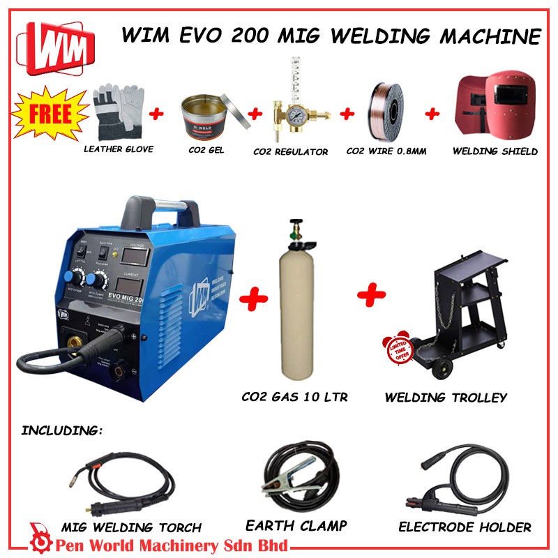 WIM EVO MIG 200 PROTABLE 200AMP MIG WELDING MACHINE Shopee Malaysia
