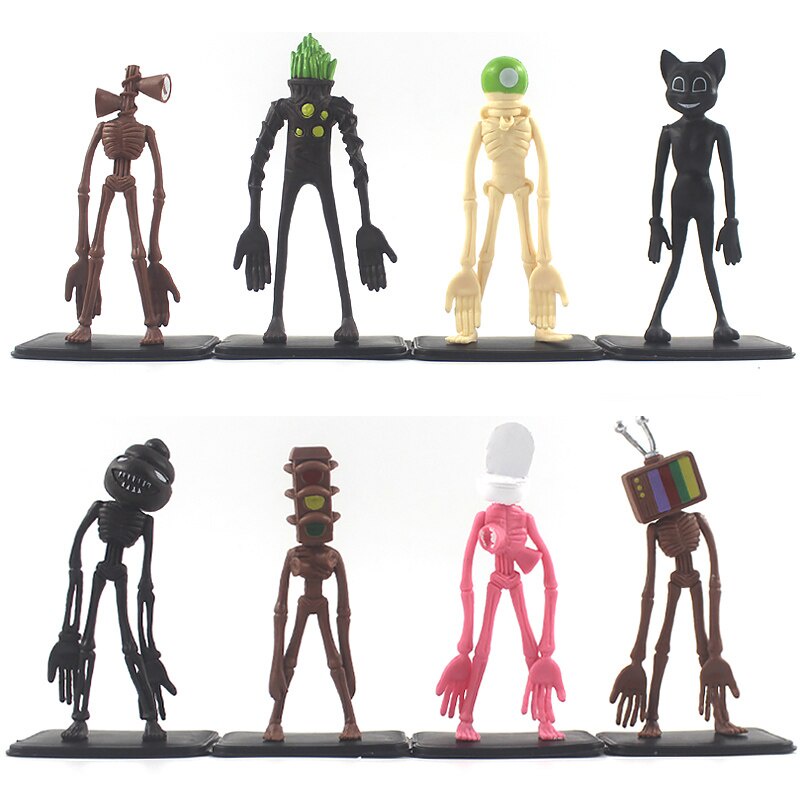 8Pcs/Set New Siren Head SCP Sirenhead Horror Model Toys Action Figures ...