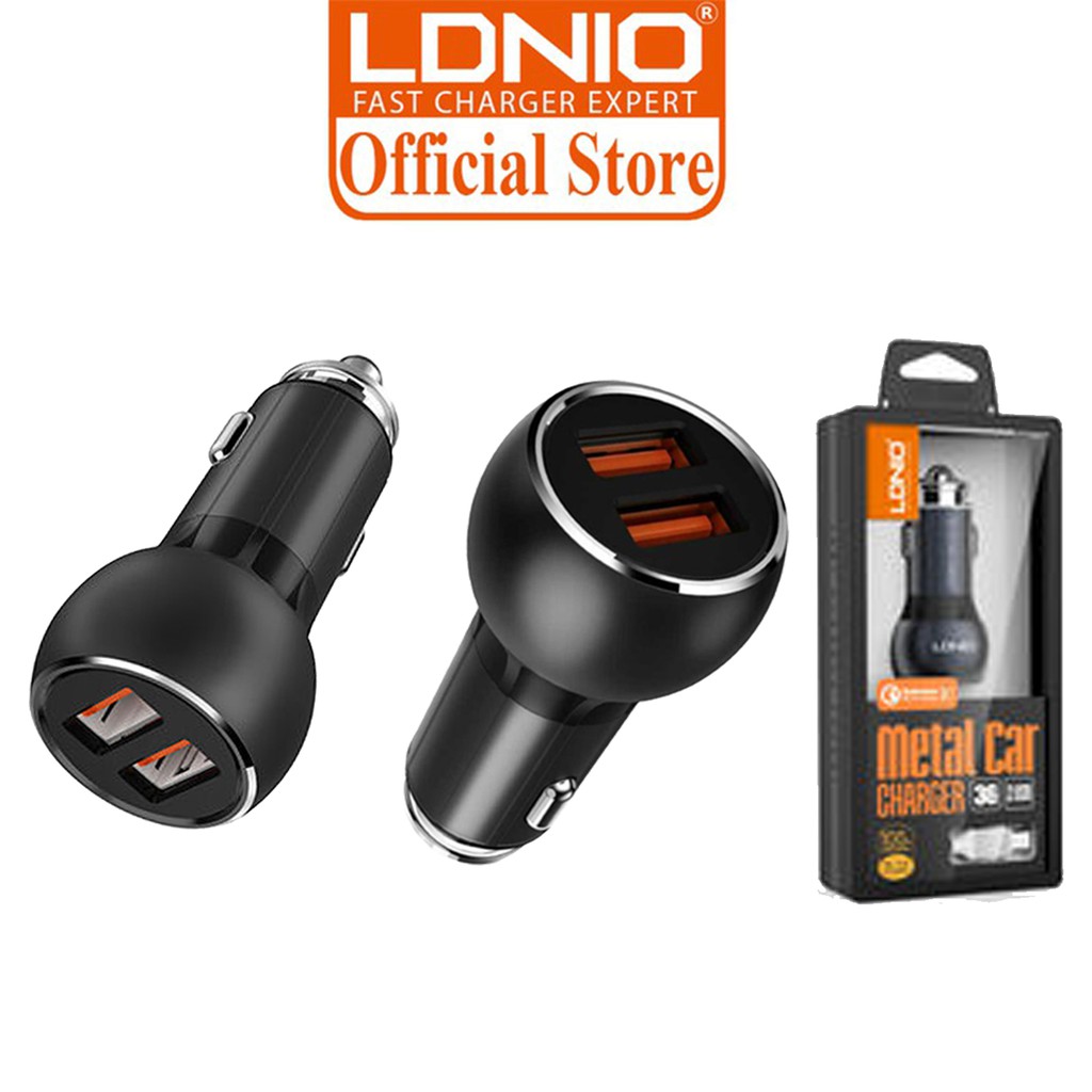 Chargeur Rapide Pour Voiture 2 Sorties USB Ldnio C2 - imychic