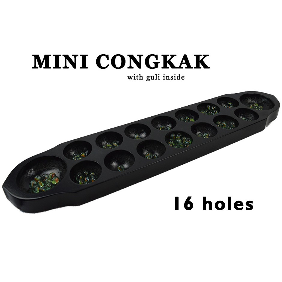 Wooden 16 Holes Congkak Board With Marbles Congkak Kayu Wooden 16 Holes Congkak Board With Marbles Congkak Kayu