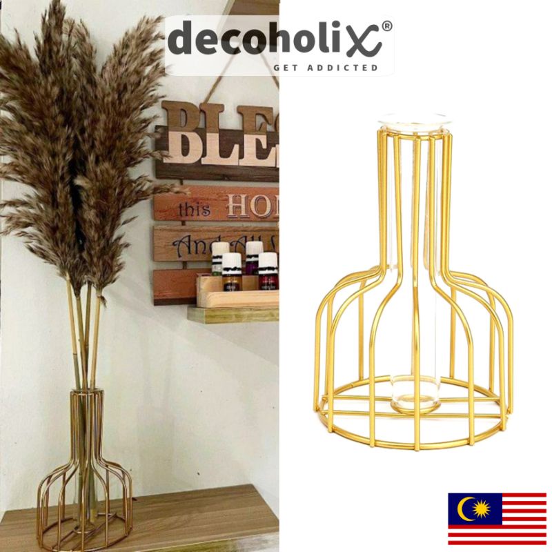 DECOHOLIX JAMIE Nordic Wire Iron Flower Pot Vase Basket Plastic Vase