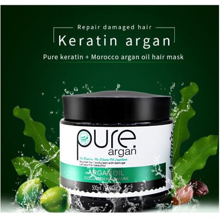 Pure Argan Oil Collagen Hair Mask Treatment 1000ml Ready Stock