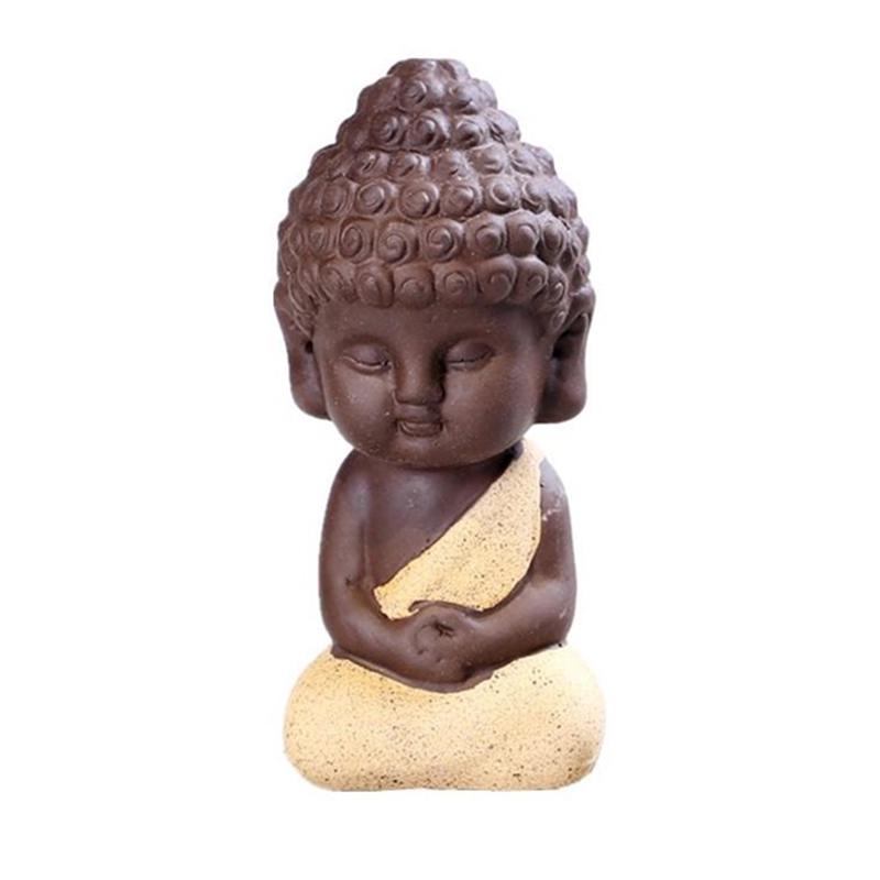 Small Buddha Statue Ceramic Aquarium Decoration Fish Tank Garden
