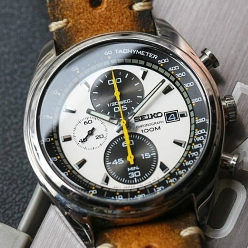 2021 Seiko Chronograph Three Dial Six Hands Seiko Quartz Watch Leather  Strap SEO | Shopee Malaysia