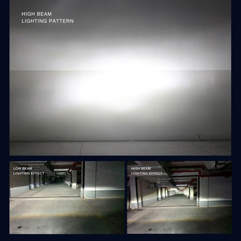 Durable Premium 2pcs Car LED Headlight Bulbs C6 H4 Dual High / Low Beam Headlamps Lights 6000K - Image 2