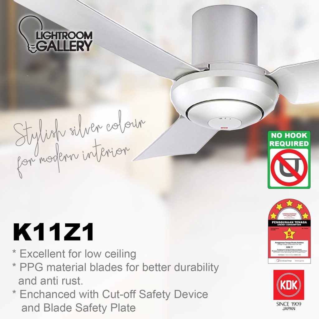 KDK k11Z1 44’’ Remote Control Baby Ceiling Fan / kipas Ceiling (No Hook