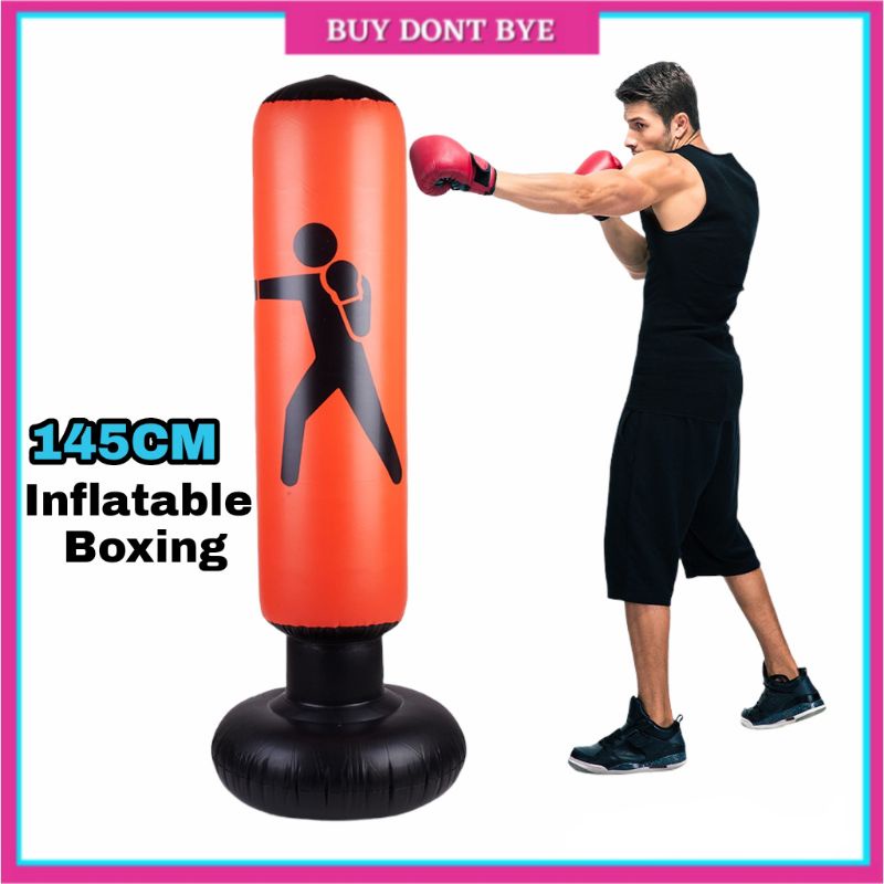 Inflatable Boxing Tumbler PVC Punching Bag Kickboxing Sandbag Adult ...