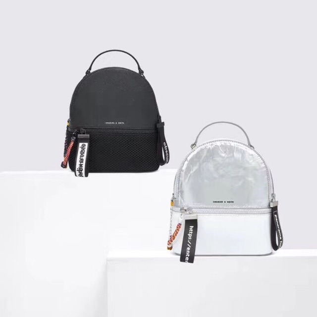 charles and keith black backpack