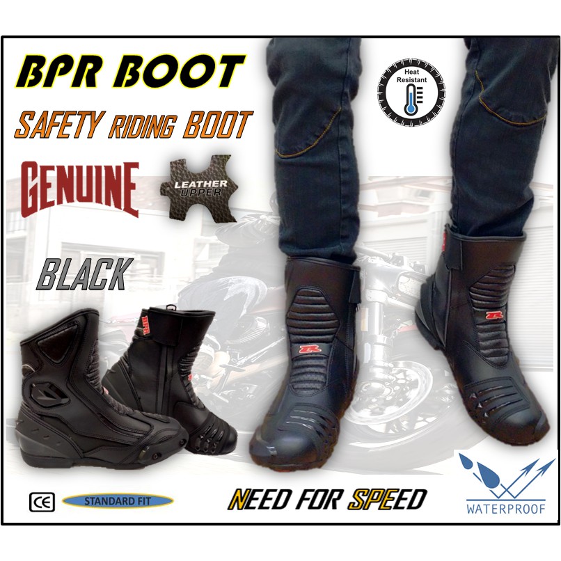 BPR RIDING BOOT GENUINE LEATHER WATERPROOF COMFORTABLE QUALITY HIKING
