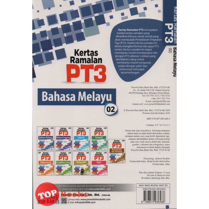Topbooks Ilmu Bakti Kertas Ramalan Pt3 Bahasa Melayu Shopee Malaysia