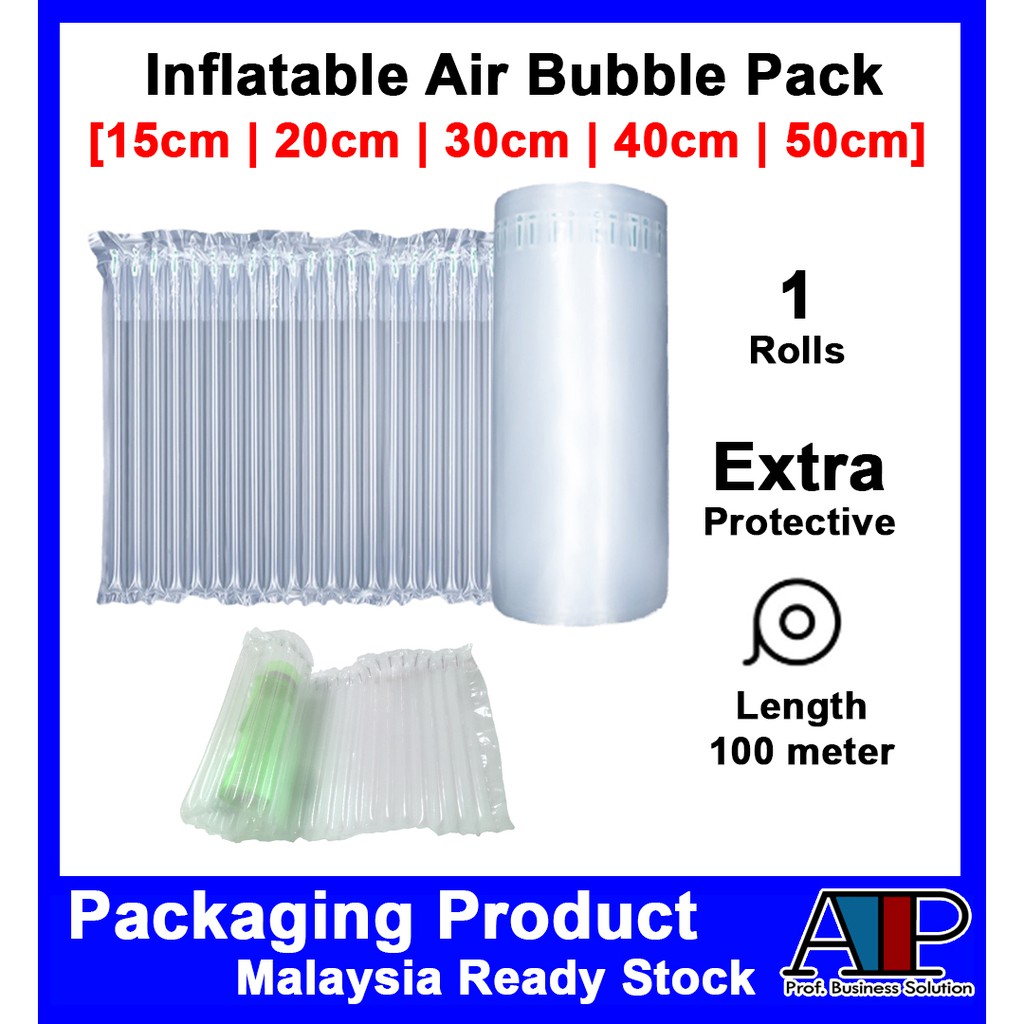 100 meter Inflatable Air Packaging Protective Bubble Pack Wrap Bag 20