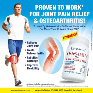Live-Well Ostesamin Plus Chondroitin capsule [30's, 100's]