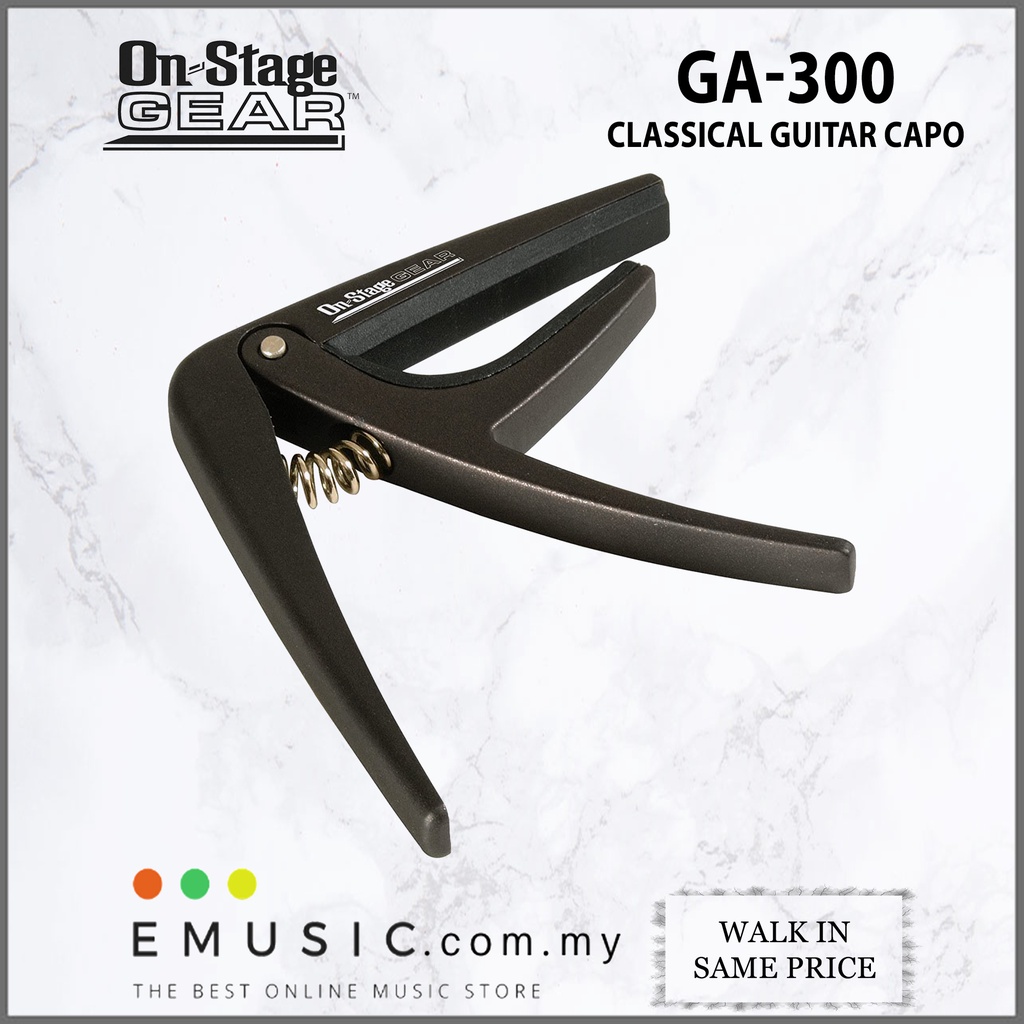 On Stage GA300 Spring Loaded Classical Guitar Capo On-Stage Gear (GA-300)