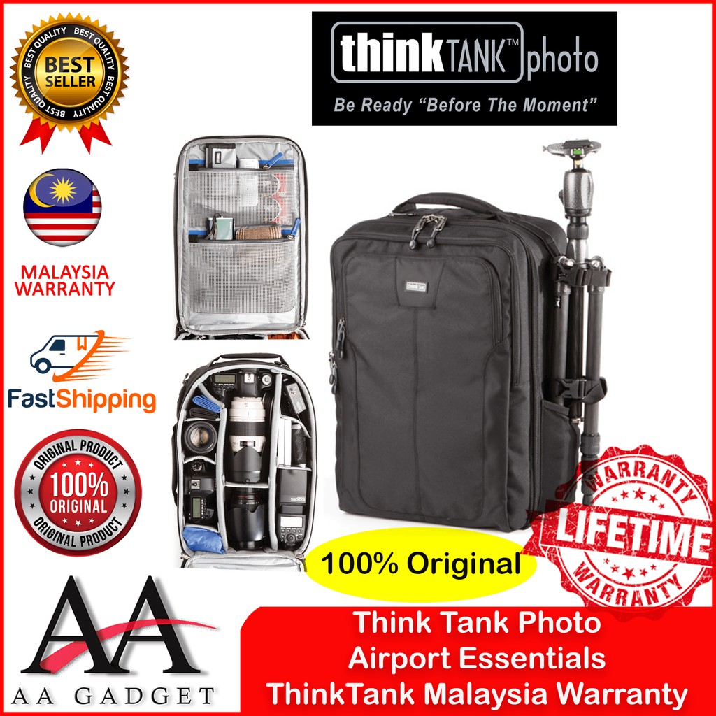 Think Tank Photo Airport Essentials Backpack Ship from Malaysia 100% Original Think Tank Malaysia (Life-Time Warranty)