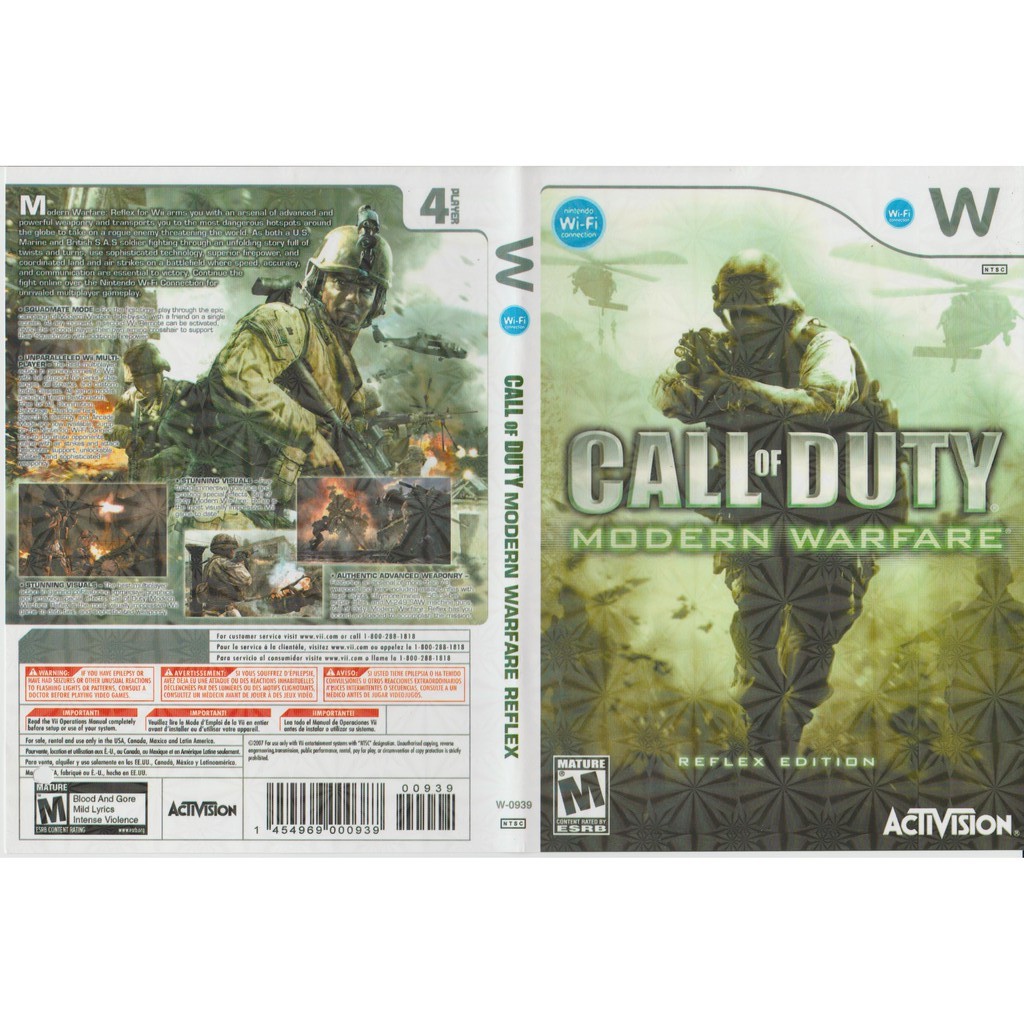 Nintendo Wii Game Call Of Duty Modern Warfare Reflex Shopee Malaysia