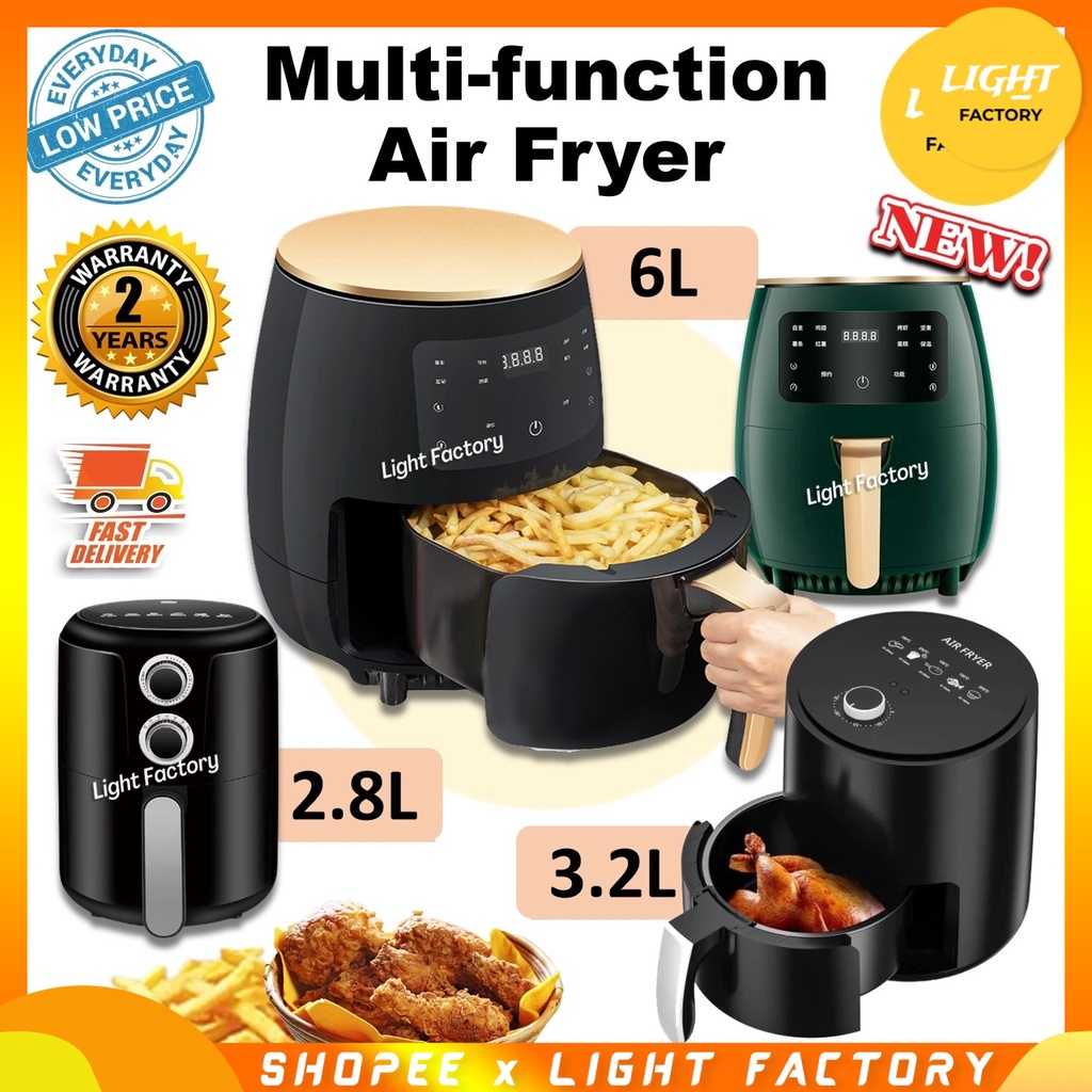 2.8L 3.2L 6L Extra Large Multifunction Air Fryer Automatic Electric Non Stick Cooker Healthy Cooking Oil Free Air Fryer