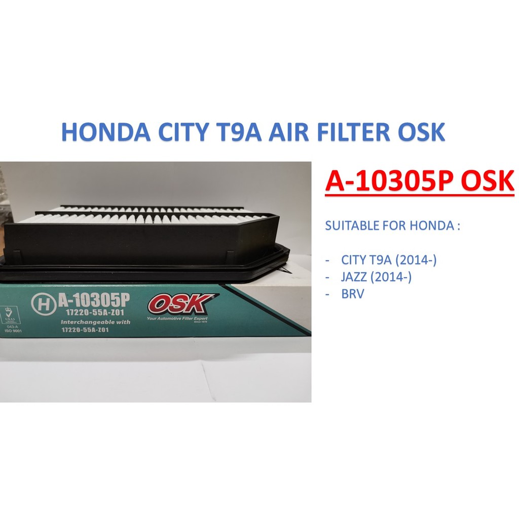 HONDA AIR FILTER OSK ] HONDA CITY T9A, HRV T7A,BRV AIR FILTER 