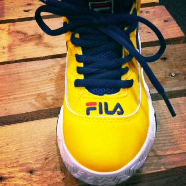 yellow fila shoes kids