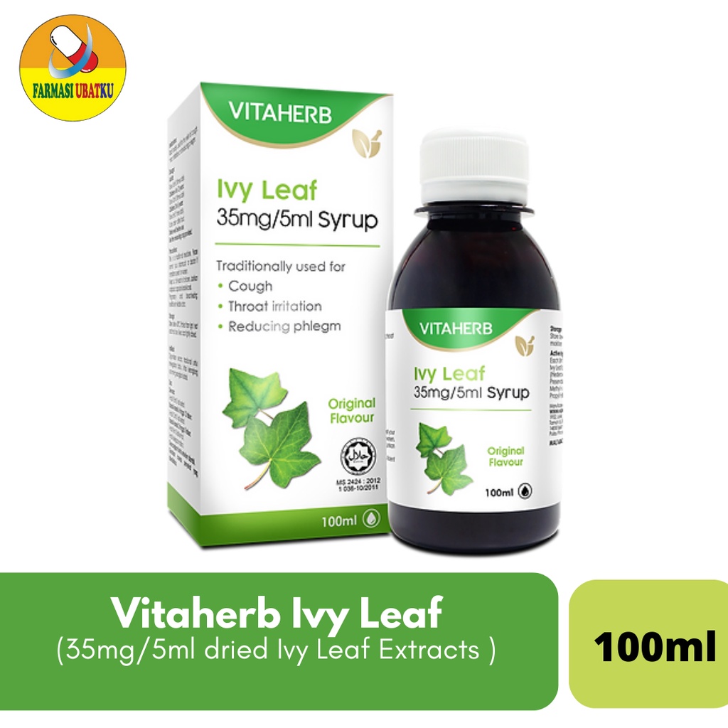 Vitaherb Ivy Leaf Extract 35mg/5ml Cough Syrup 100ml [ Same with