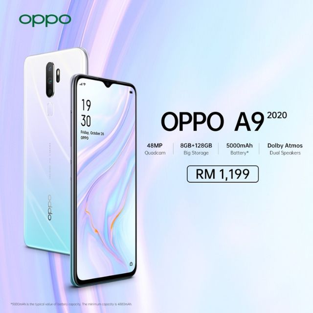 8GB+128GB Oppo A9 2020 Oppo Malaysia Display Set ...
