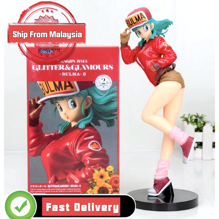 Anime Dragon Ball Z Glitter Glamours Bulma 2 Scultures Big Pvc Action Figures 26cm Collectible Model Doll Toys Shopee Malaysia