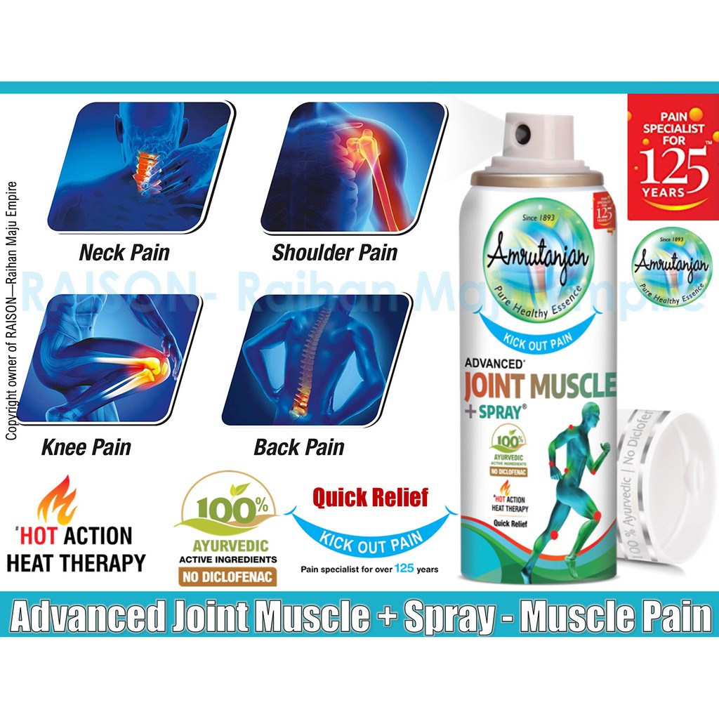 Amrutanjan Advanced Joint Muscle Pain Spray 30gm / RollOn 50ml