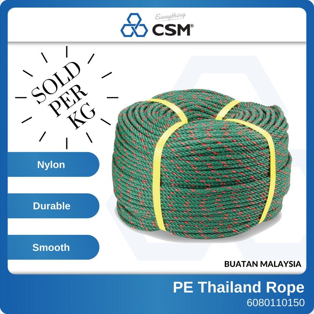 CSM PE Thailand Rope Meter PE Nylon Green Polyethylene Rope (Thailand ...