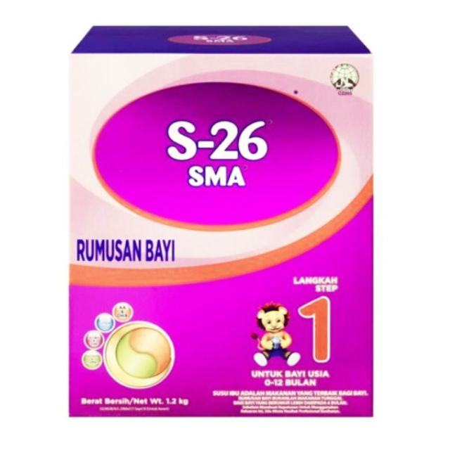 S26 SMA susu tepung rumusan bayi step 1 